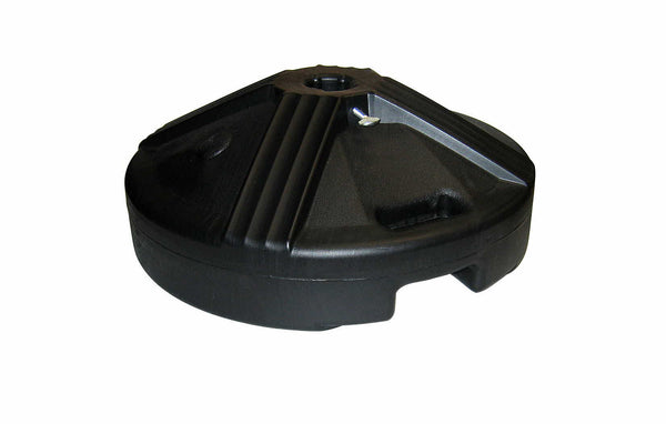 BLACK UMBRELLA BASE (POLYPROPYLENE) - FACTORY WEIGHTED TO 50 LBS.