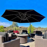 Aurora 11' Octagon Cantilever Umbrella With Crank Lift Infinity Tilt - 868ARU