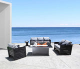 Venice 58" x 36" x 20" Outdoor Fire Pit