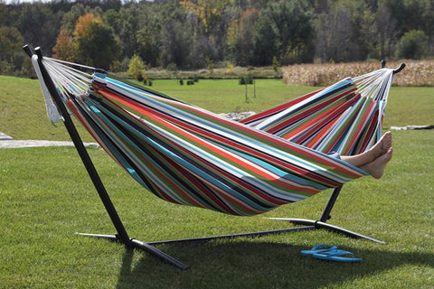 Combo - Sunbrella® Hammock with Stand (9ft)- Confetti