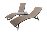 Midtown Sun Lounger 3 Pc Set - Aluminum (Cocoa)