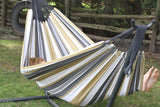 UHSDO9-25 DOUBLE COTTON HAMMOCK WITH STAND (9FT) Color: desert moon