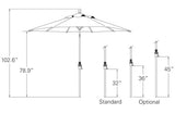 Market Aluminium - 9' Starlight Collar Tilt