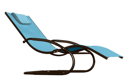 Wave Lounger - Aluminum- Sky Blue